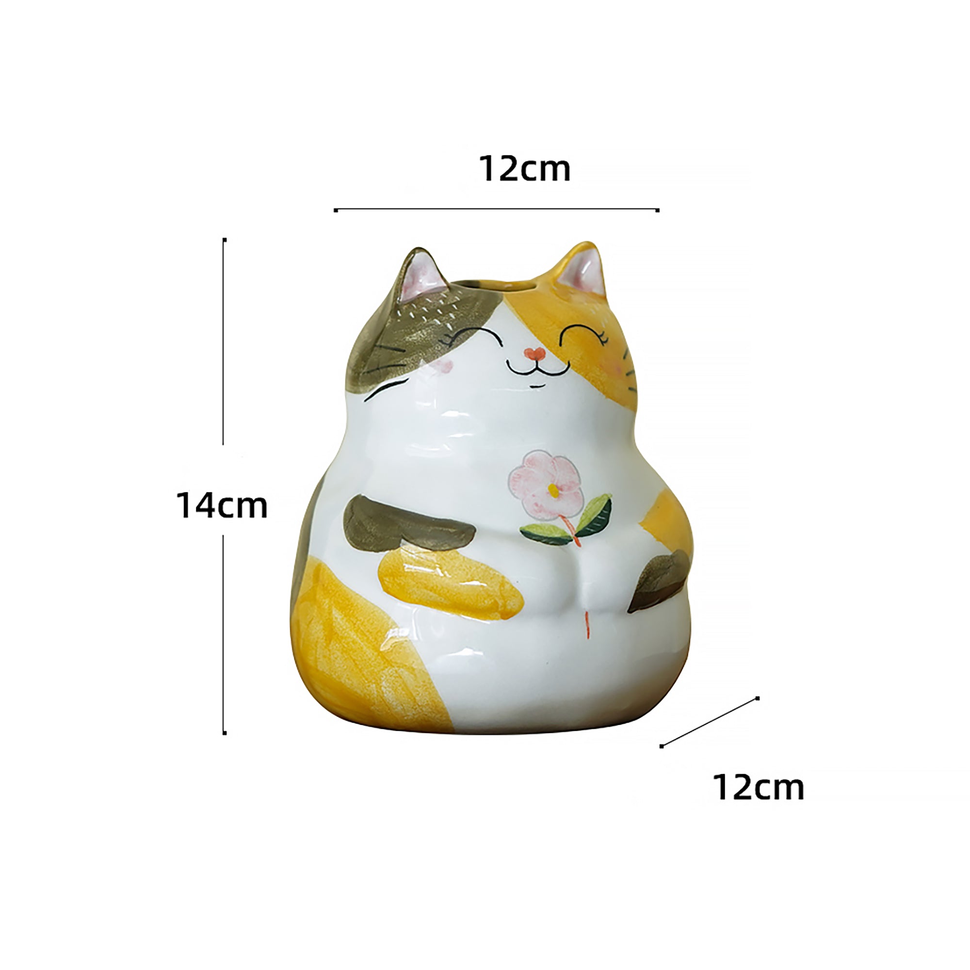 Vase en céramique avec forme chat mignon