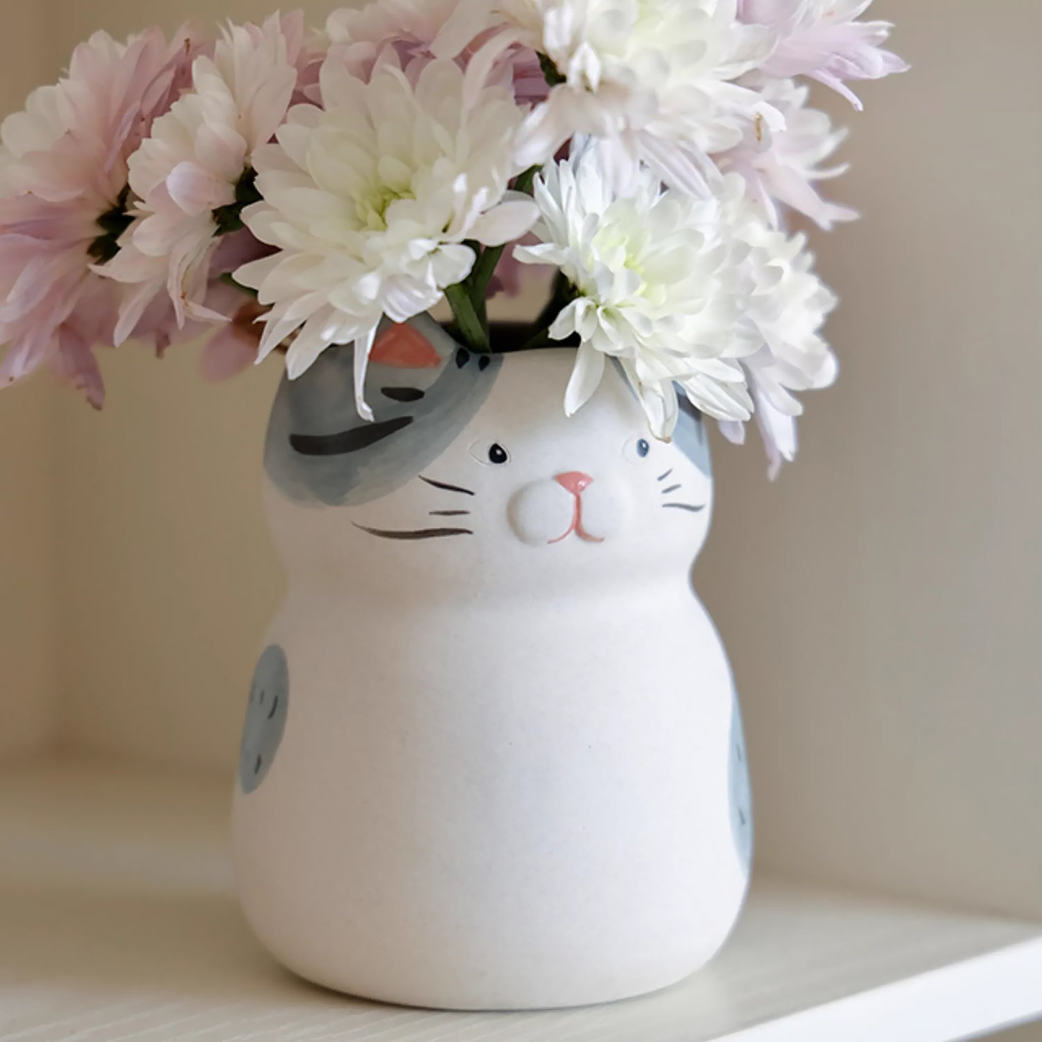 Vase en céramique en forme de chat