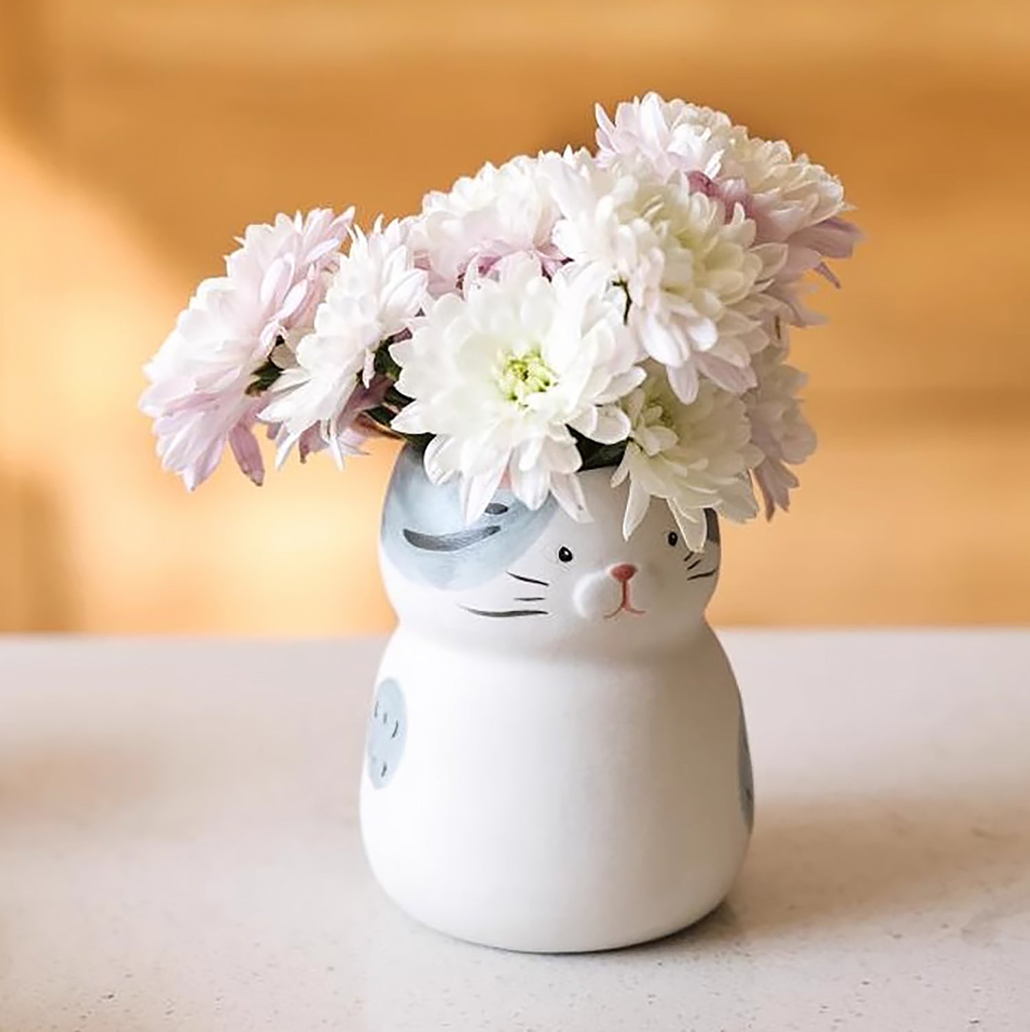 Vase en céramique en forme de chat