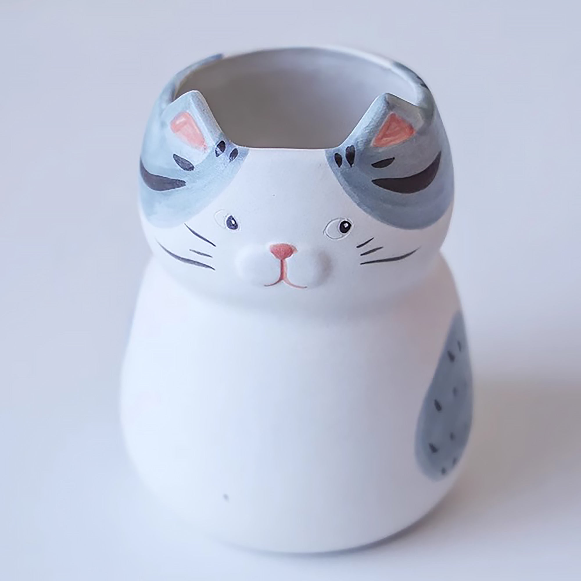 Vase en céramique en forme de chat