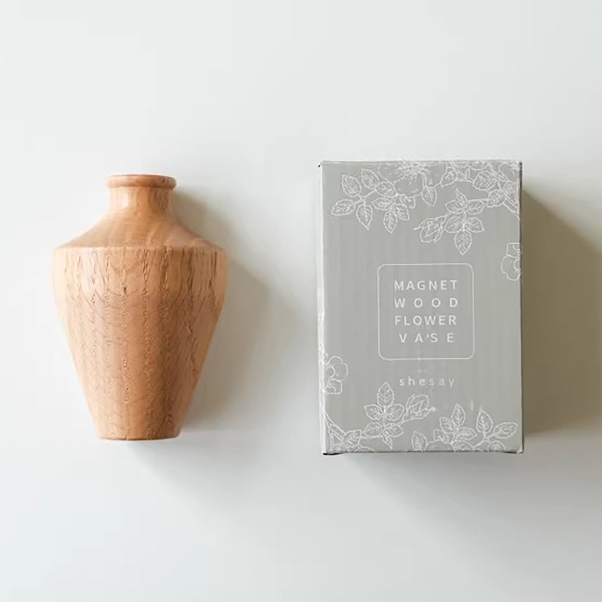 Vase magnétique en bois
