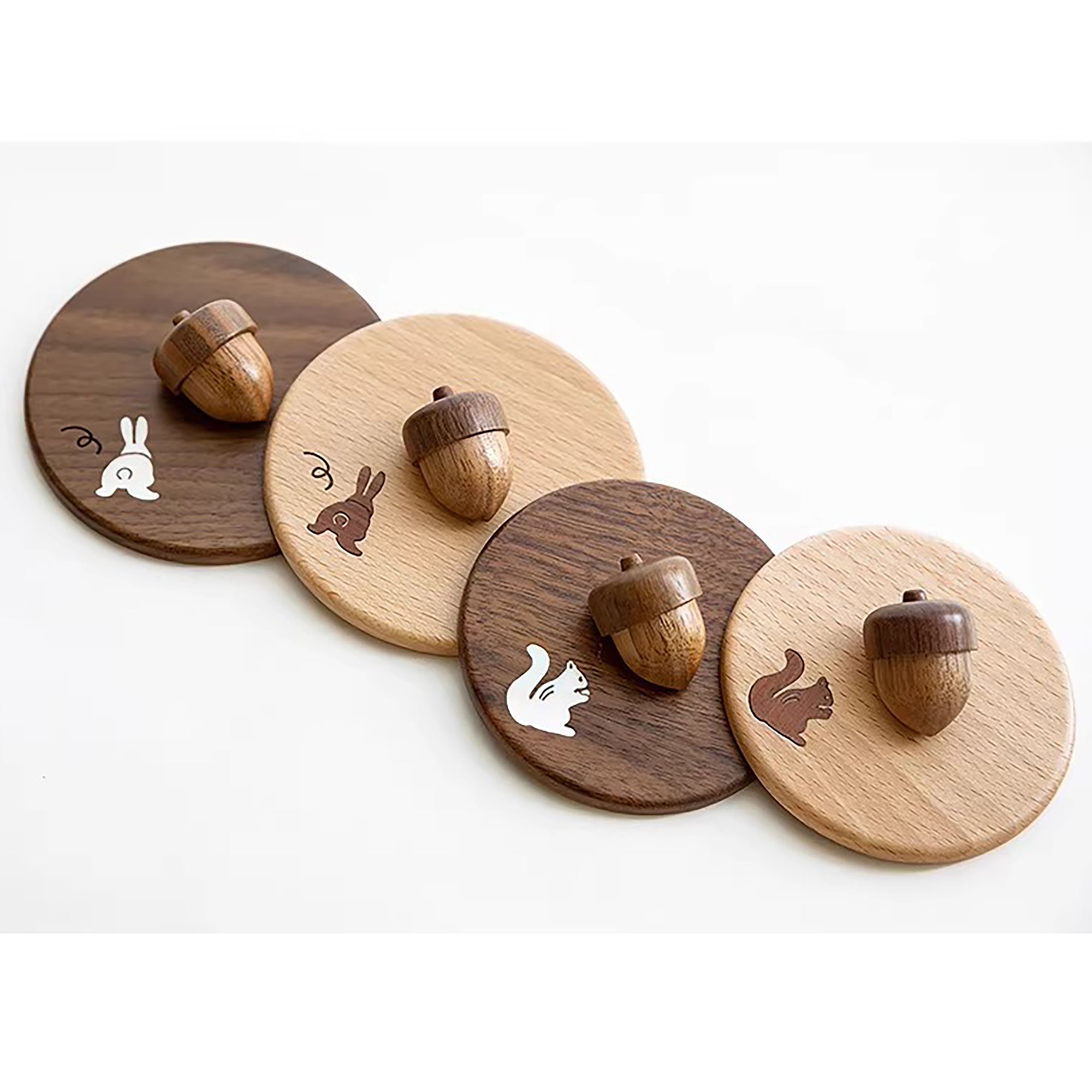 Dessous de verre en bois incrusté
