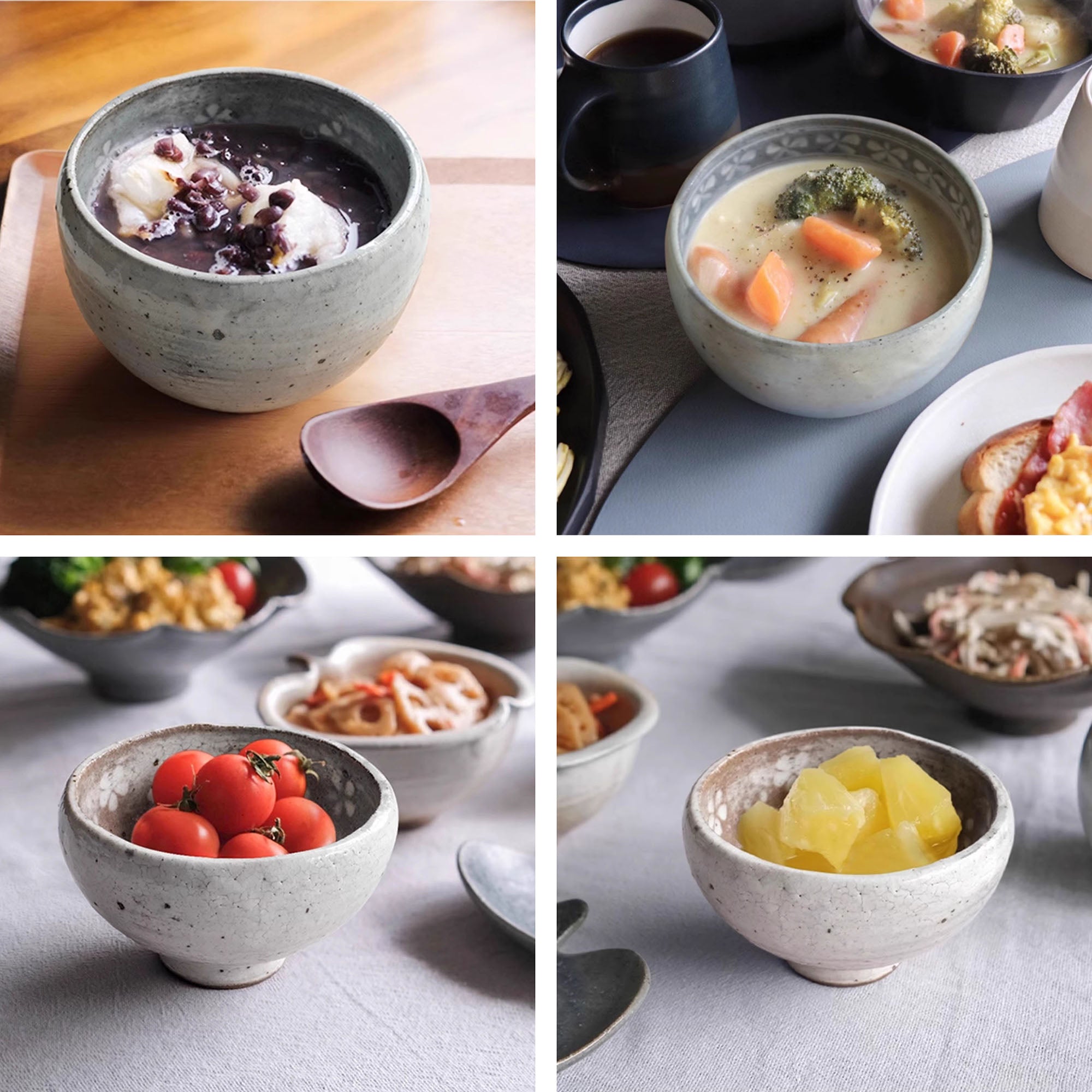 Bol Ginpo Mishima avec motif floral