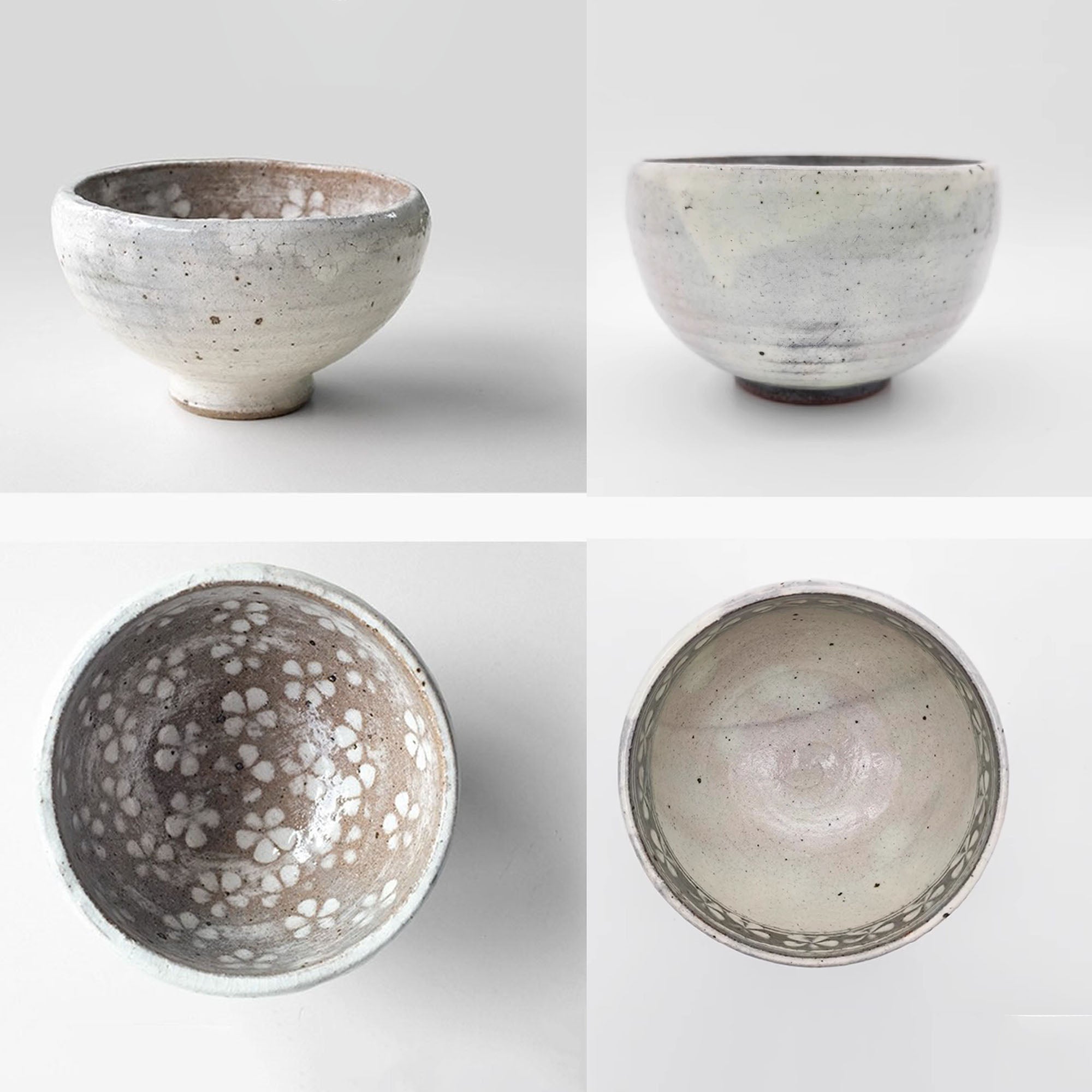Bol Ginpo Mishima avec motif floral