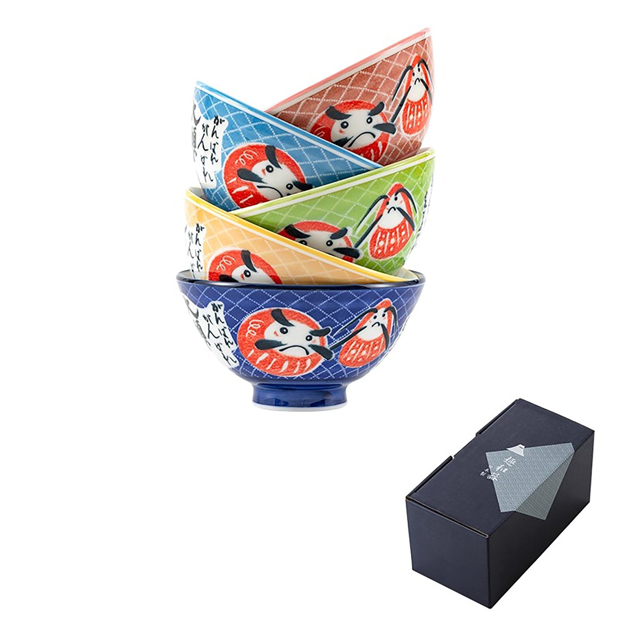 Rice bowls with happiness design