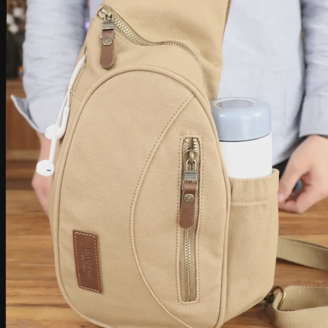 SAC BANANE en CANVAS avec poche GOURDE