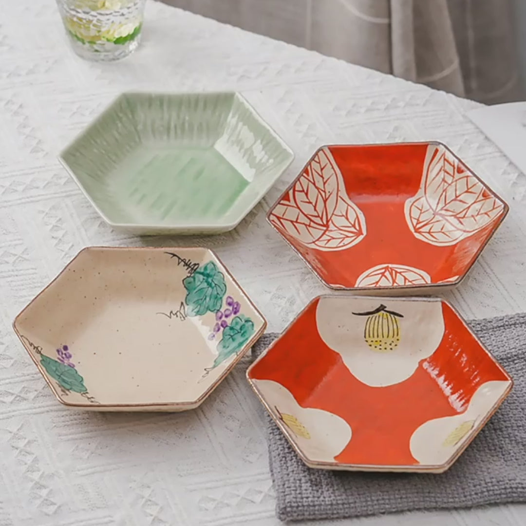 ASSIETTE HEXAGONAL DE MINO