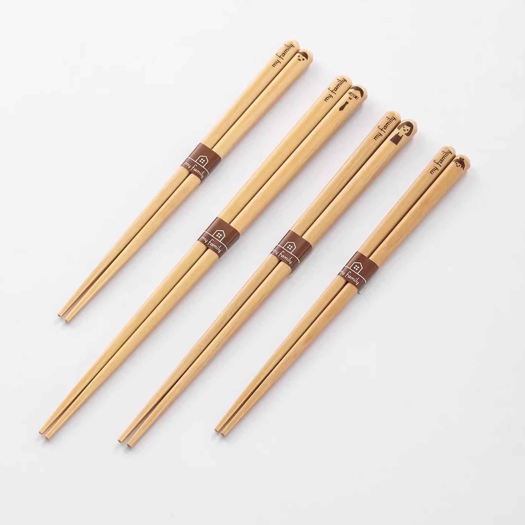 Baguettes en bois avec Design familial