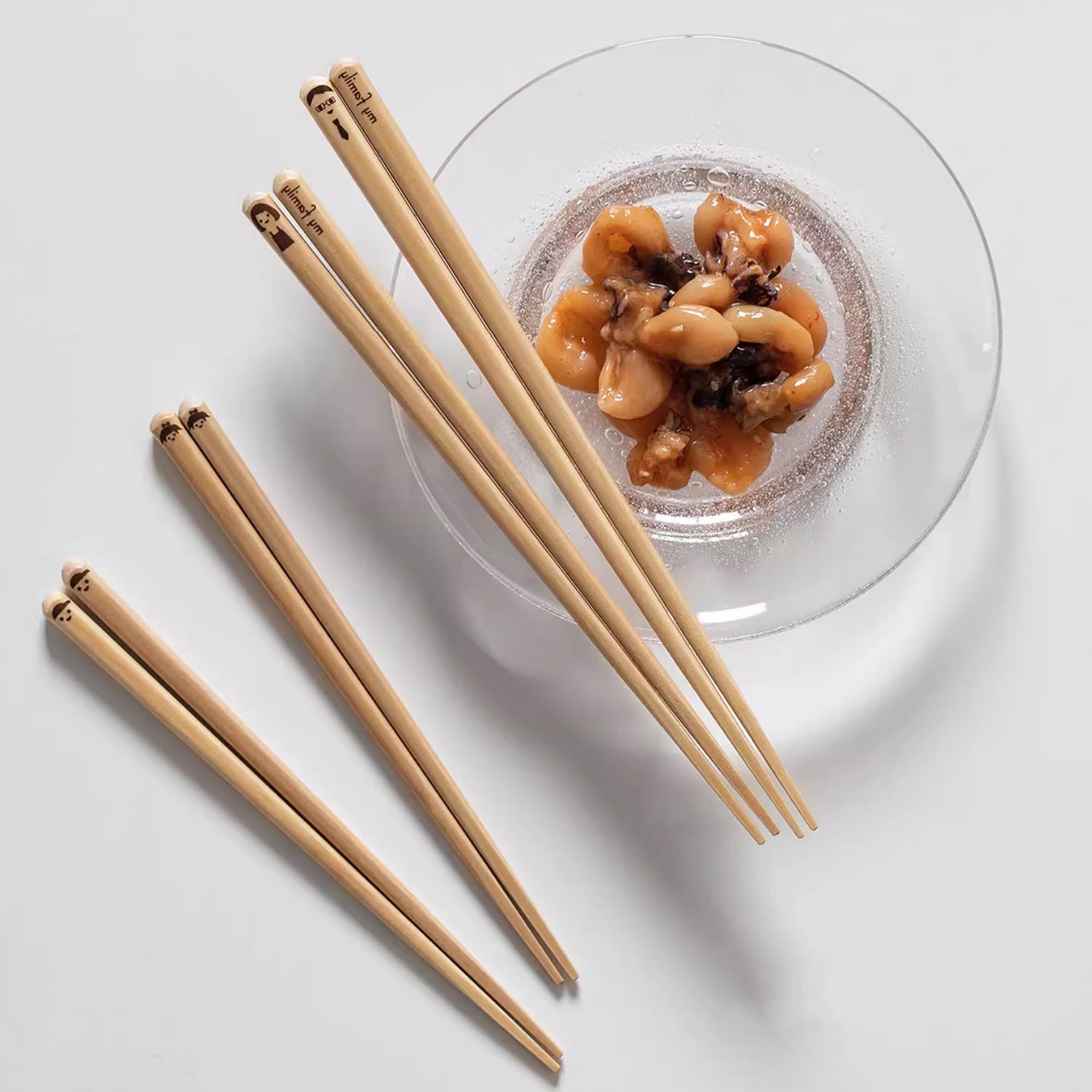 Baguettes en bois avec Design familial