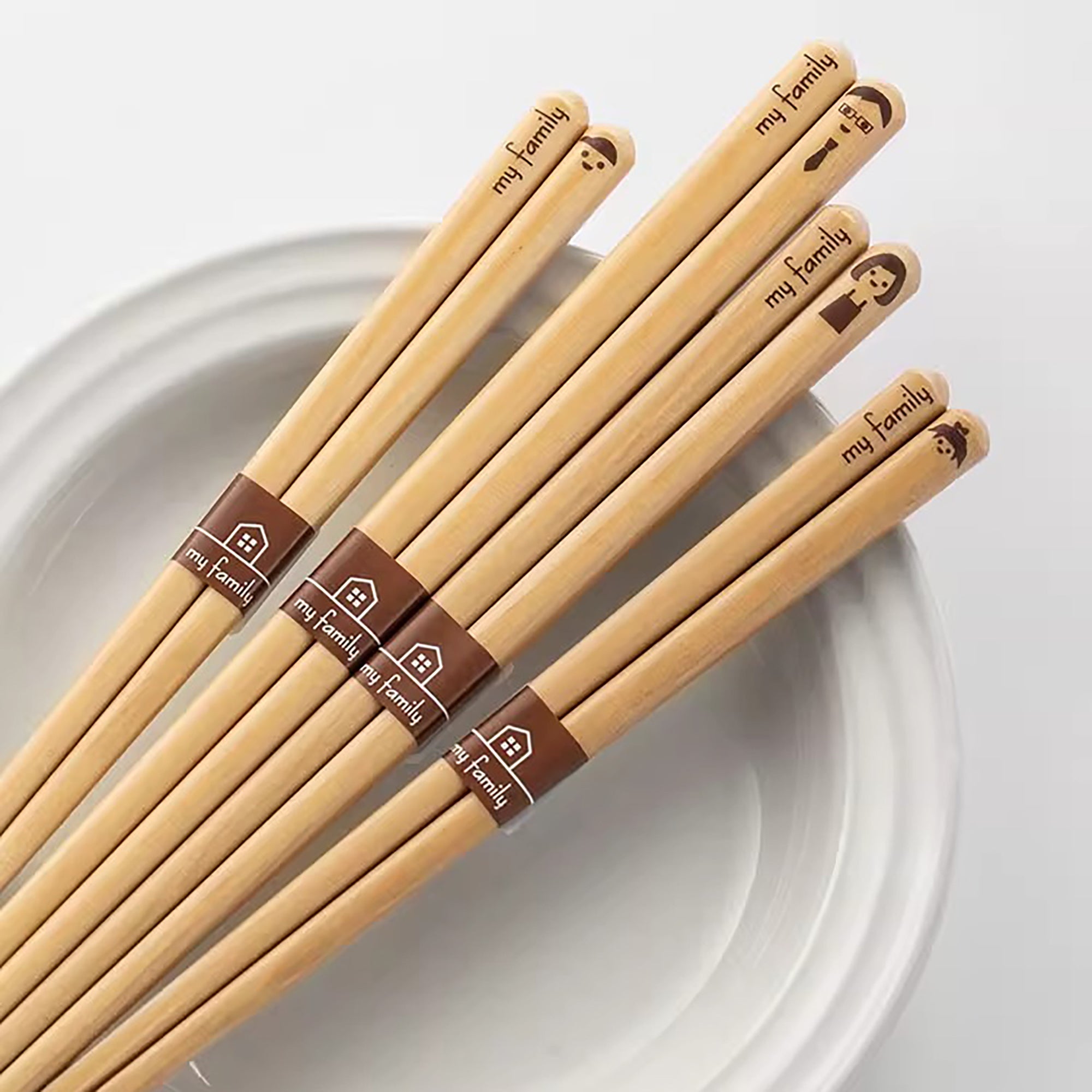 Baguettes en bois avec Design familial