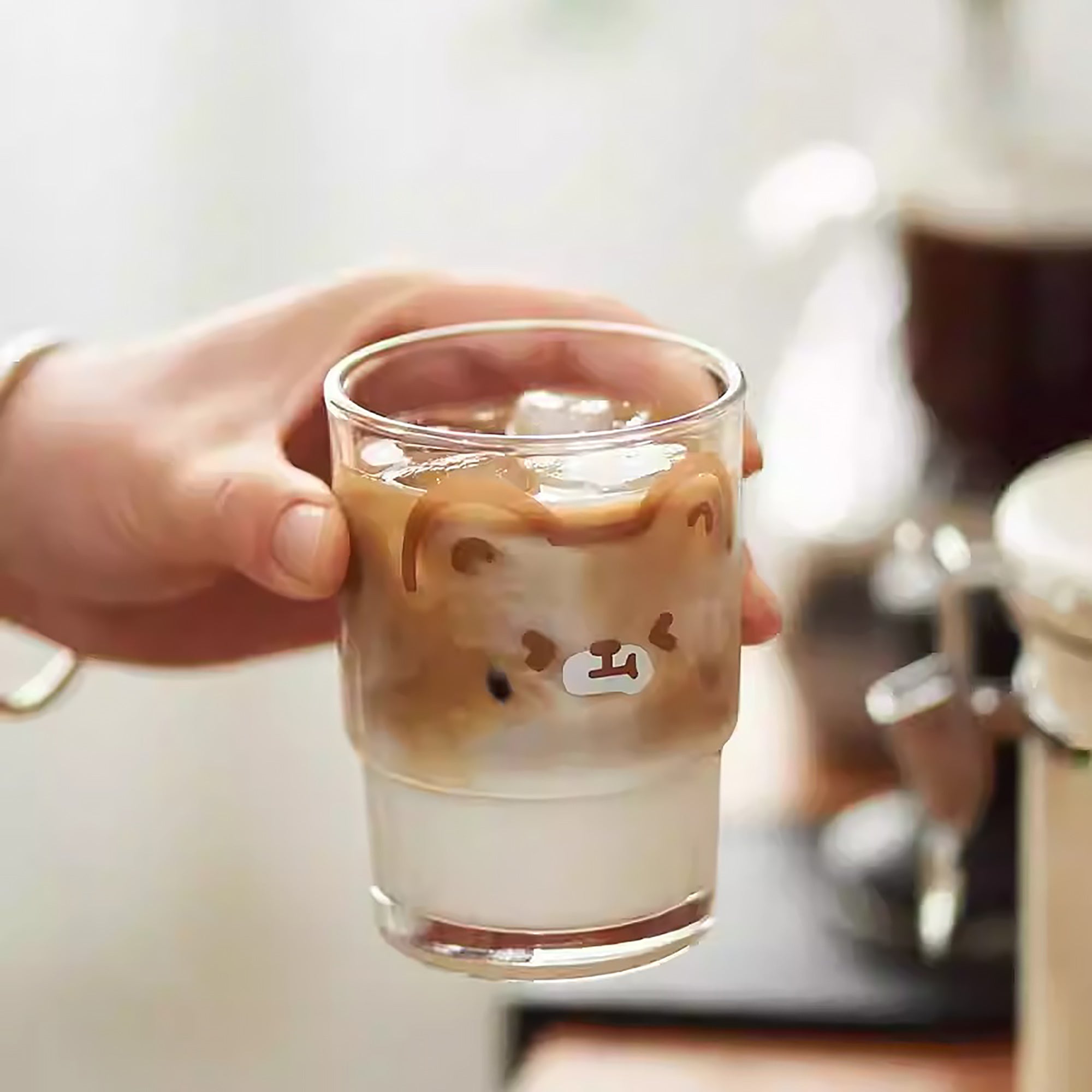 Verre avec motif petit ours