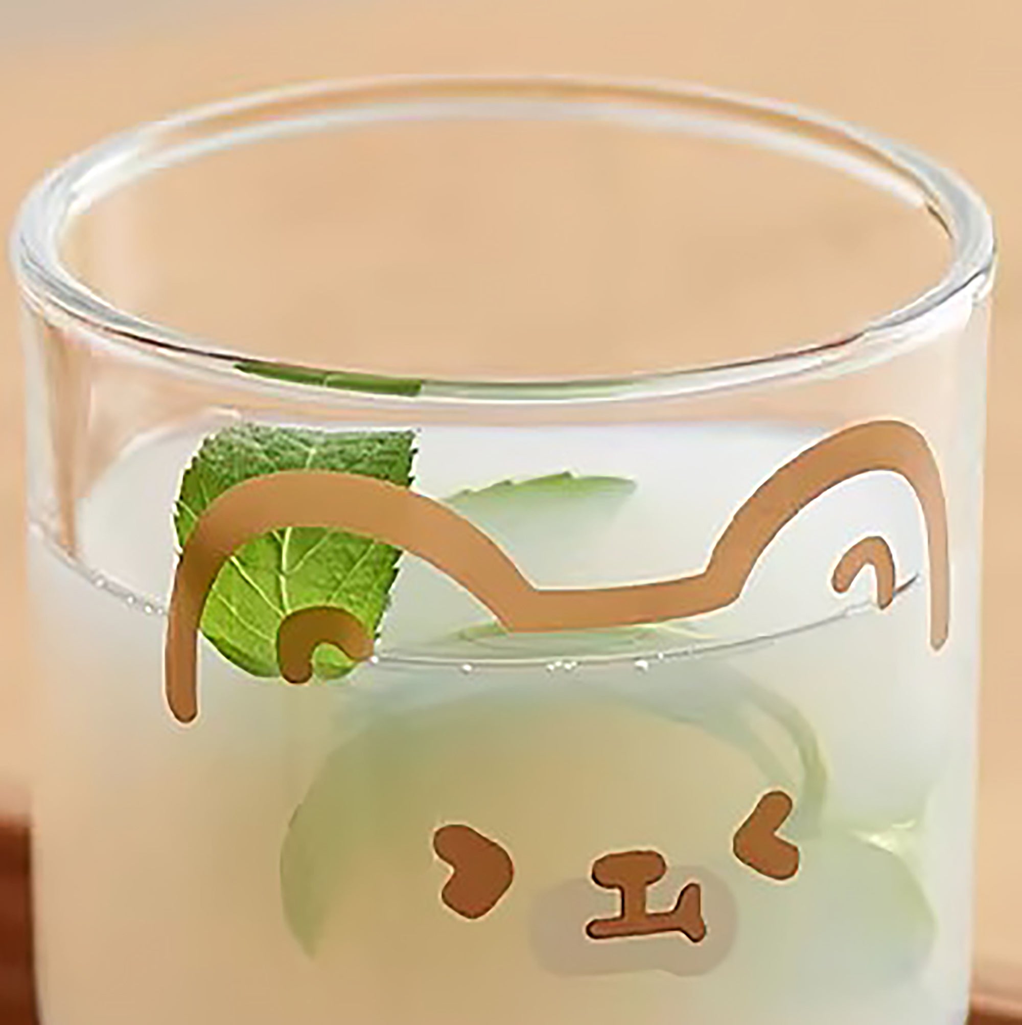 Verre avec motif petit ours