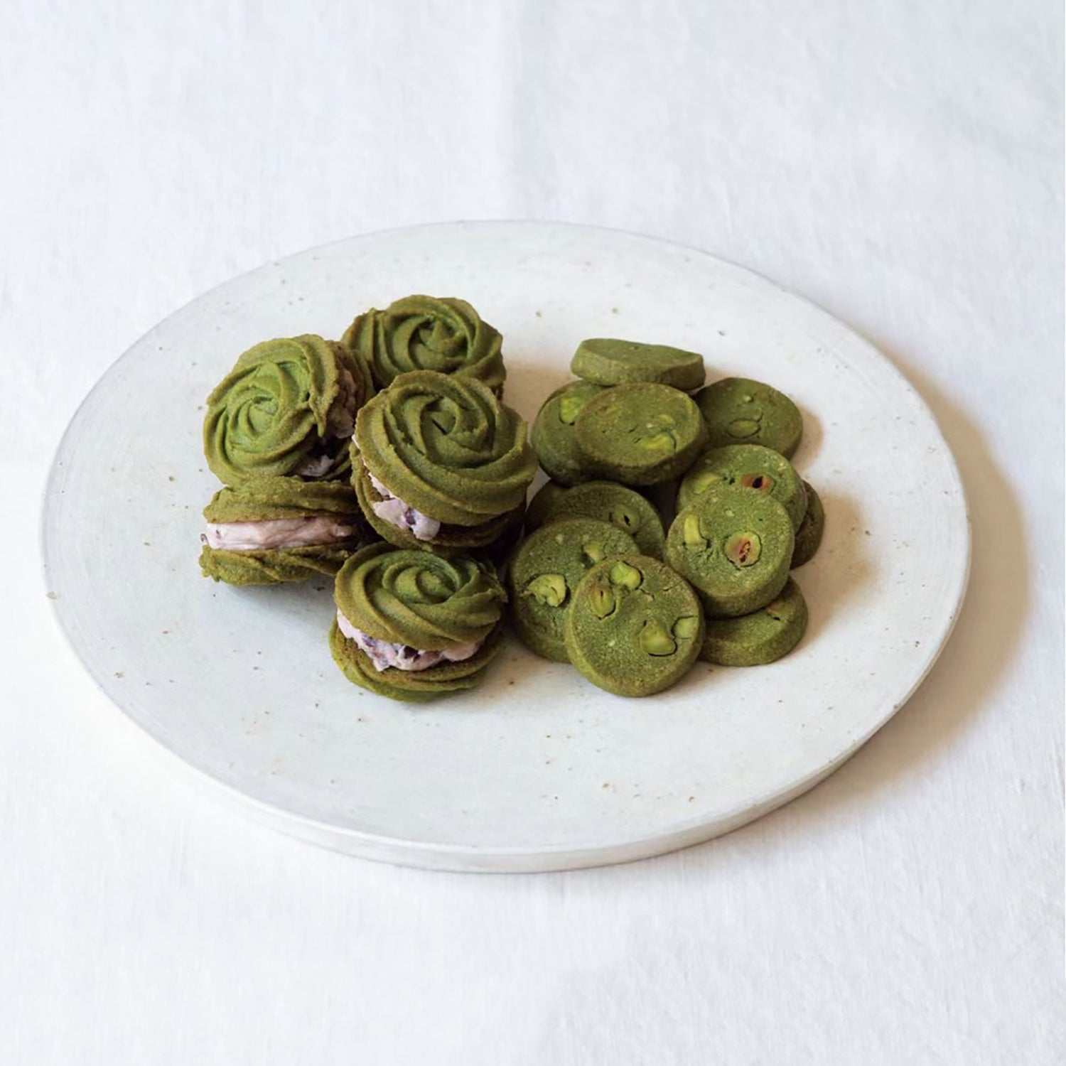 Biscuits au matcha et pâte de haricots rouges