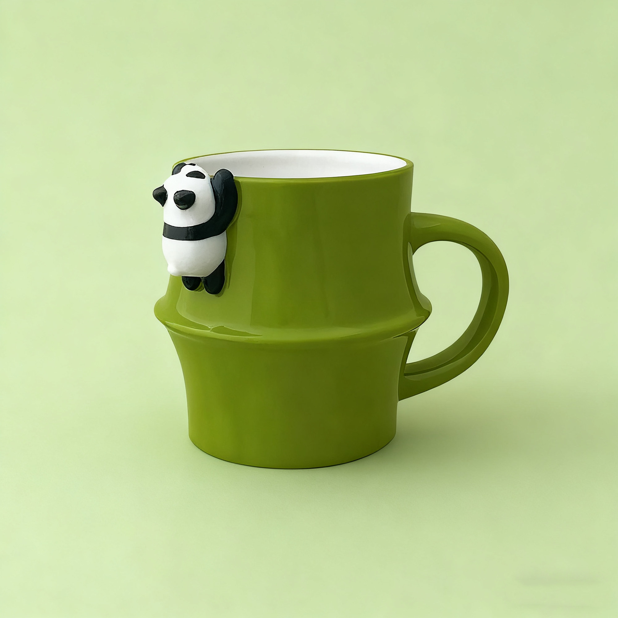 Mug en céramique en forme bambou