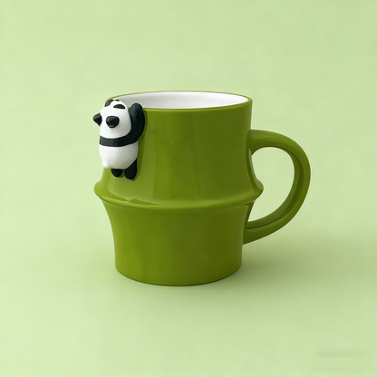 Mug en céramique en forme bambou