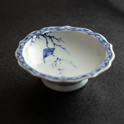 Vaisselle Hamato Arita-yaki bleu et blanc motif oiseau