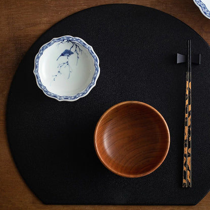 Vaisselle Hamato Arita-yaki bleu et blanc motif oiseau