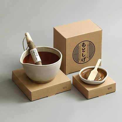 Assiette de broyage japonaise en céramique par Motoshige