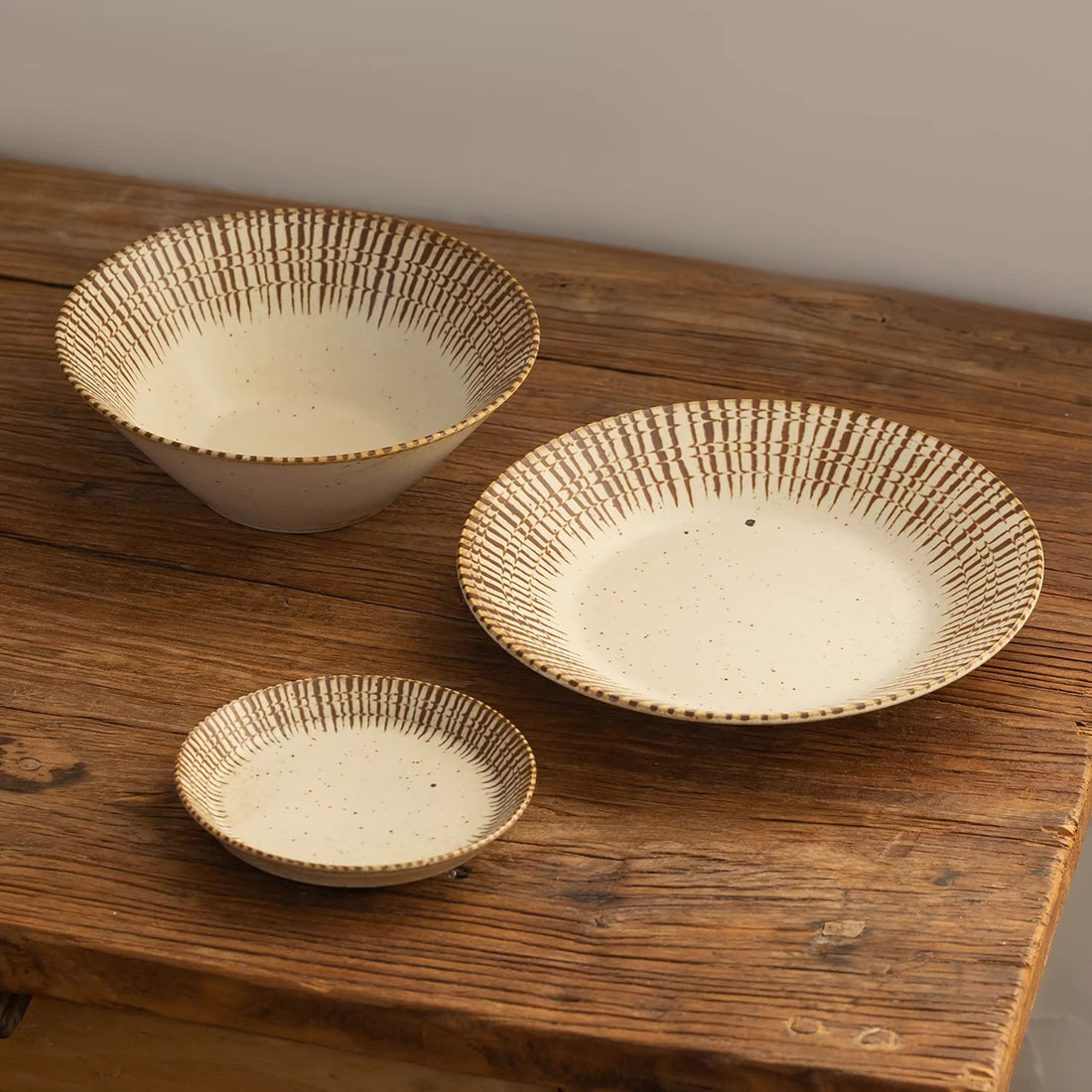 Vaisselle Minoyaki motif Tokusa peinte main