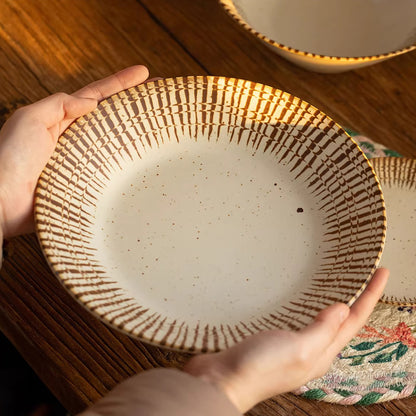 Vaisselle Minoyaki motif Tokusa peinte main