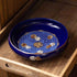 Grand Assiette Aritayaki bleu profond décor doré