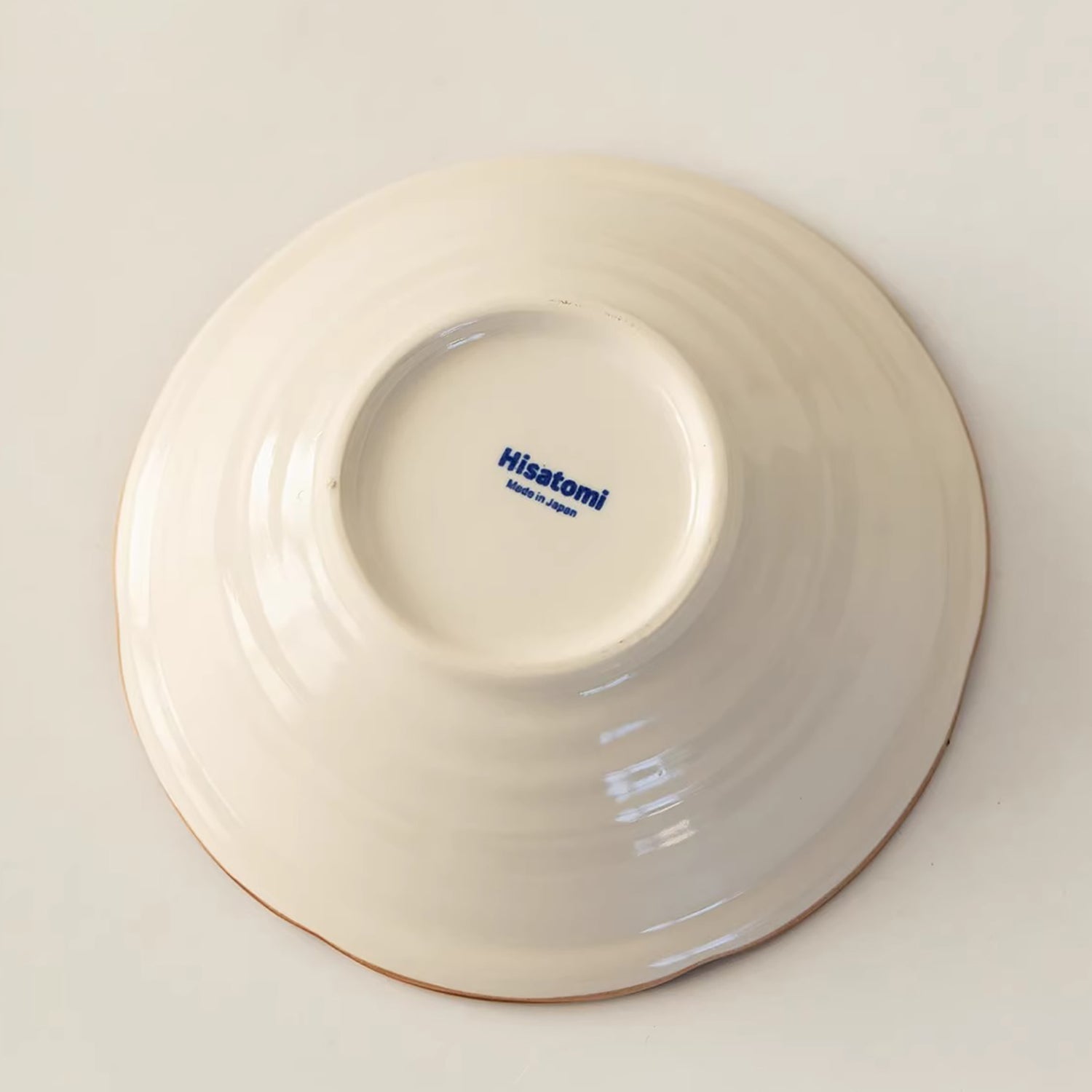 Assiette Minoyaki motif champêtre peinte à la main