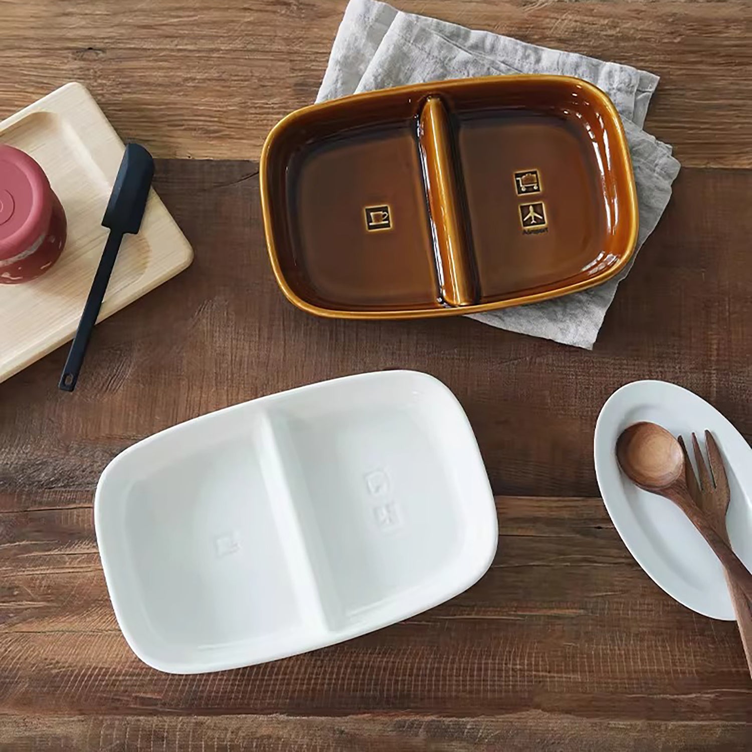 Assiette compartimentée en céramique Shimoyama