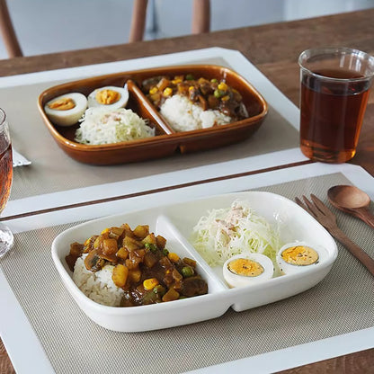 Assiette compartimentée en céramique Shimoyama