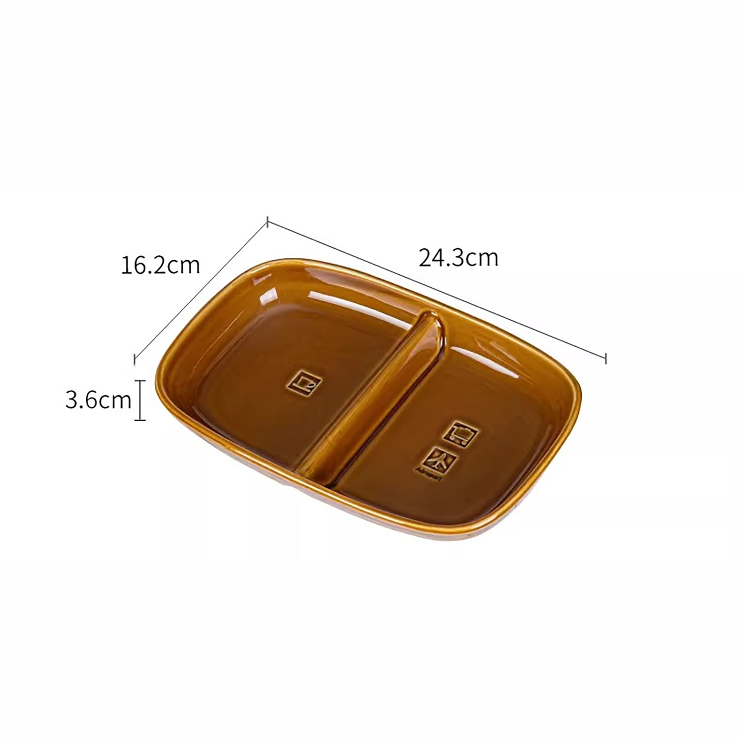 Assiette compartimentée en céramique Shimoyama
