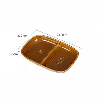 Assiette compartimentée en céramique Shimoyama