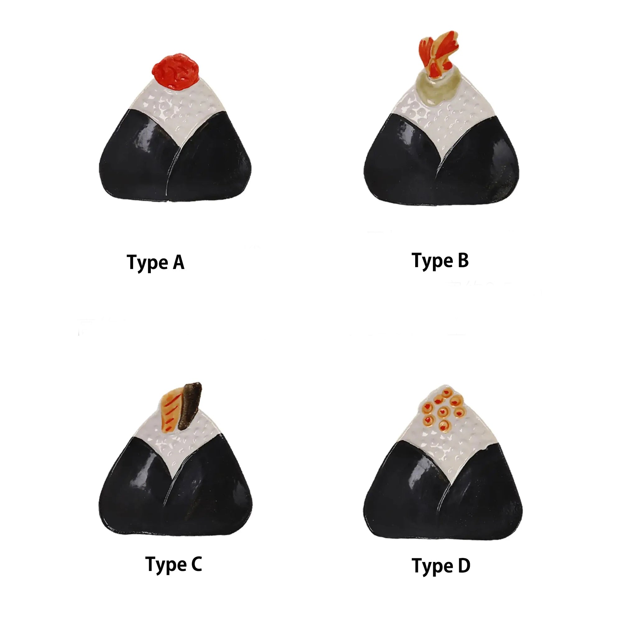 Petite assiette Mino-yaki en forme d’onigiri