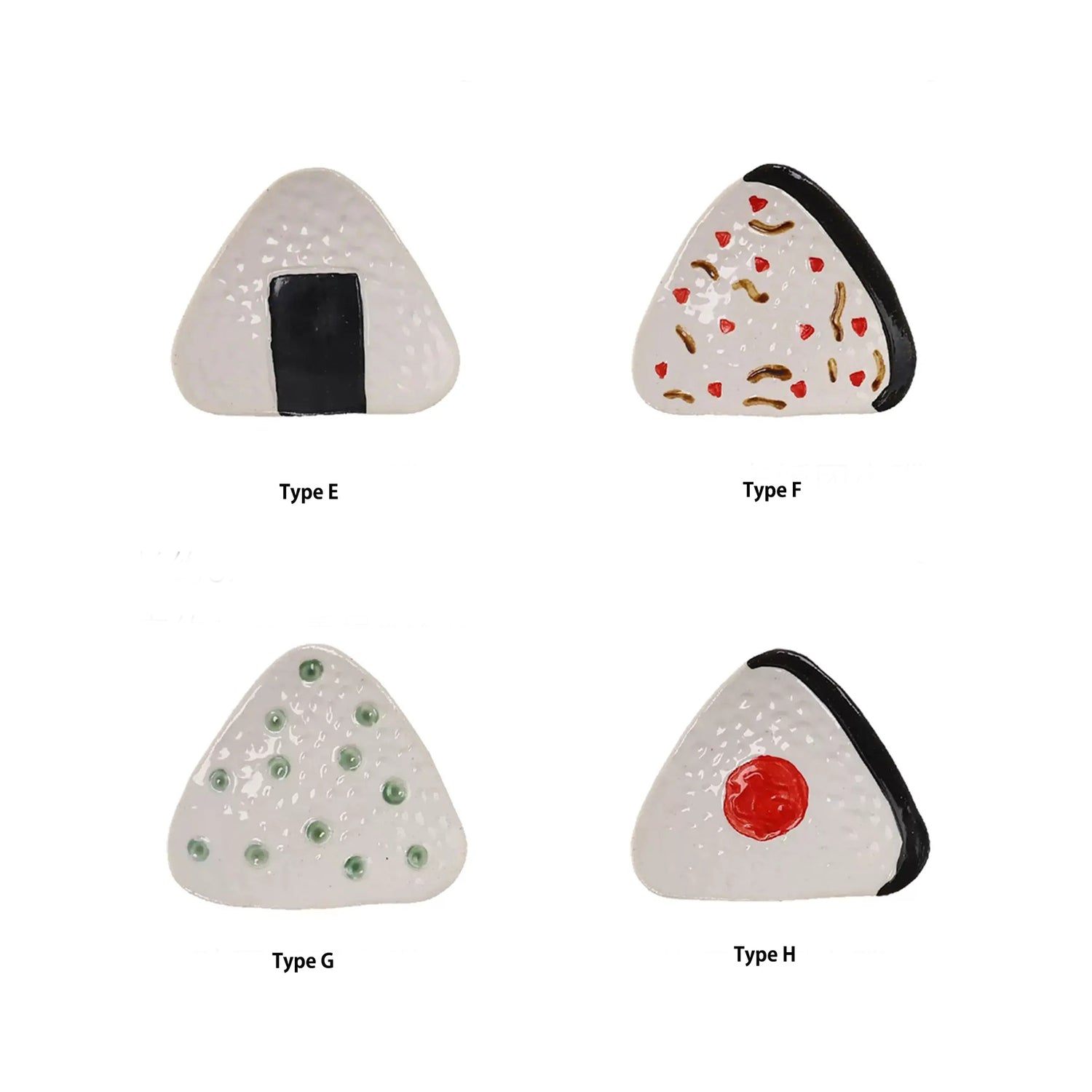Petite assiette Mino-yaki en forme d’onigiri