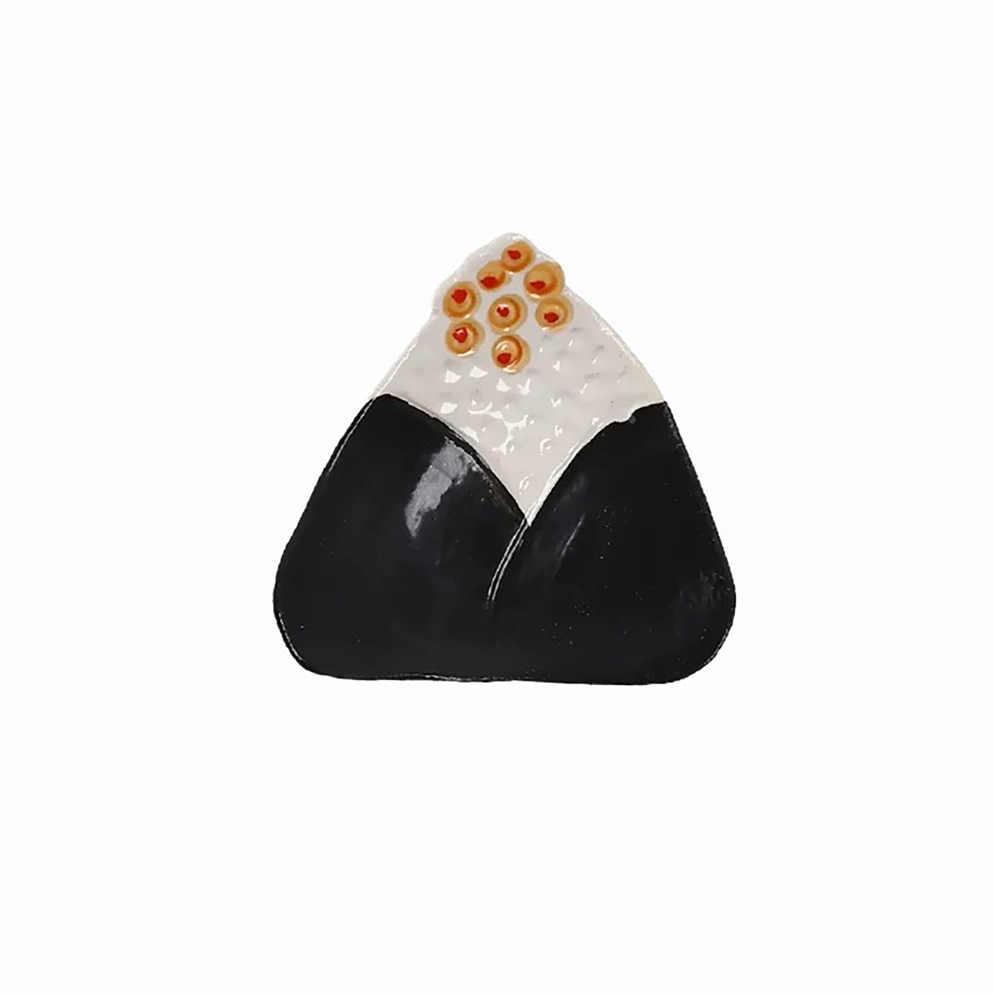 Petite assiette Mino-yaki en forme d’onigiri