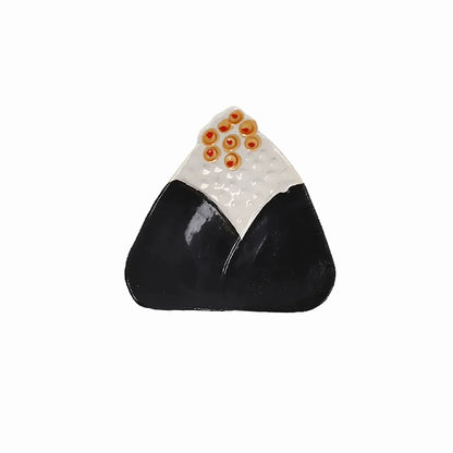 Petite assiette Mino-yaki en forme d’onigiri