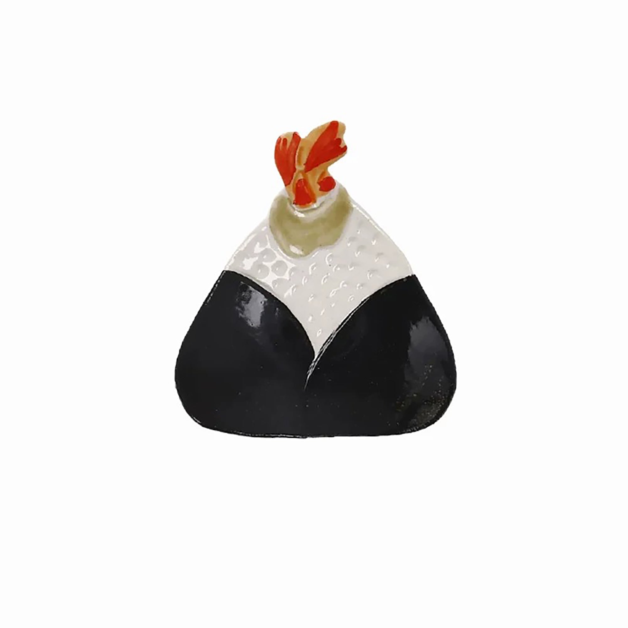 Petite assiette Mino-yaki en forme d’onigiri