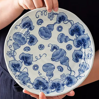 Vaisselle Minoyaki motif calebasse porte-bonheur