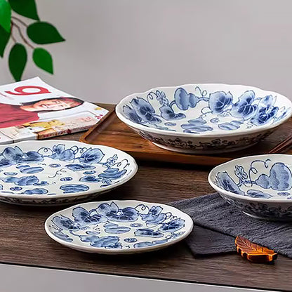 Vaisselle Minoyaki motif calebasse porte-bonheur