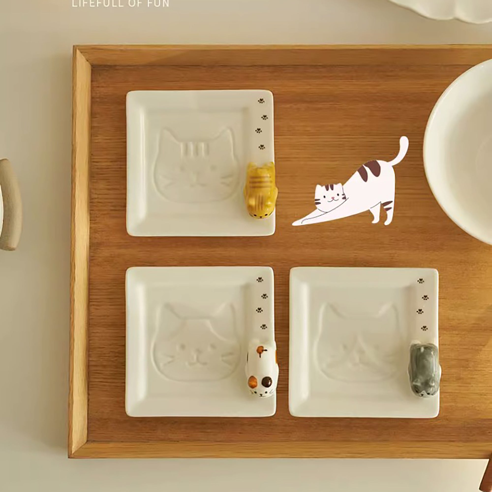 ASSIETTE avec motif de CAT PAPA