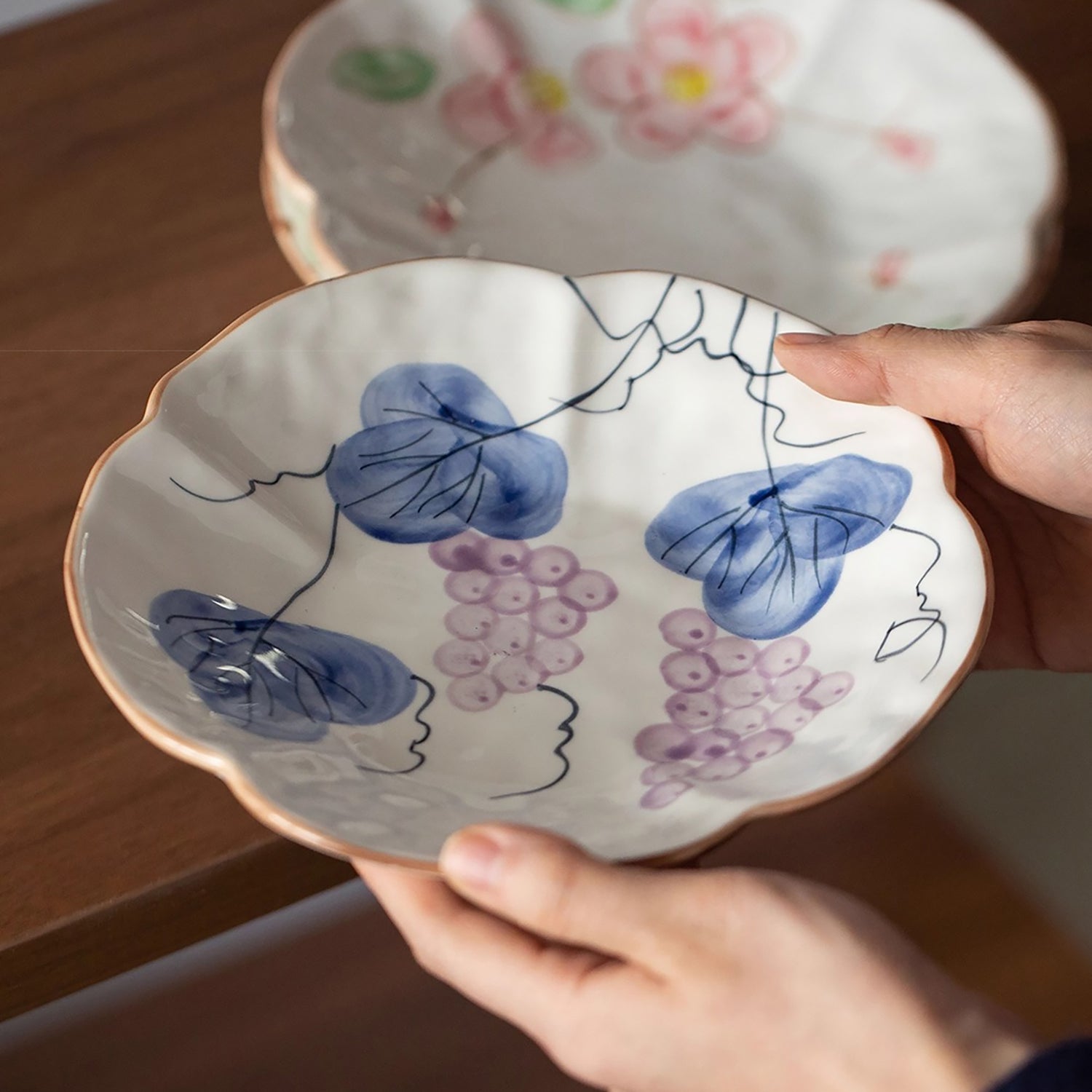 Assiette en céramique Minoyaki style campagne japonaise