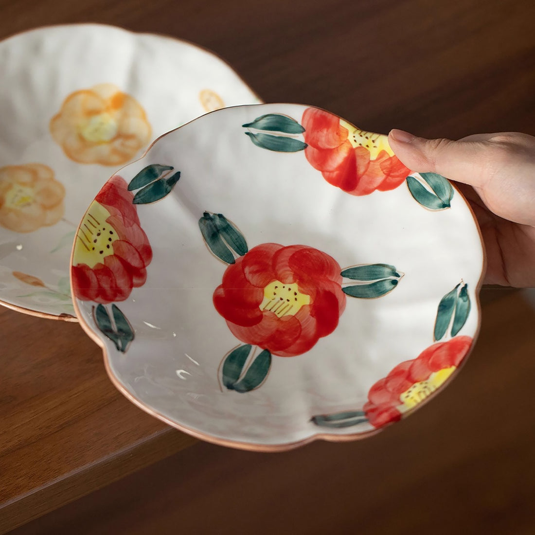 Assiette en céramique Minoyaki style campagne japonaise