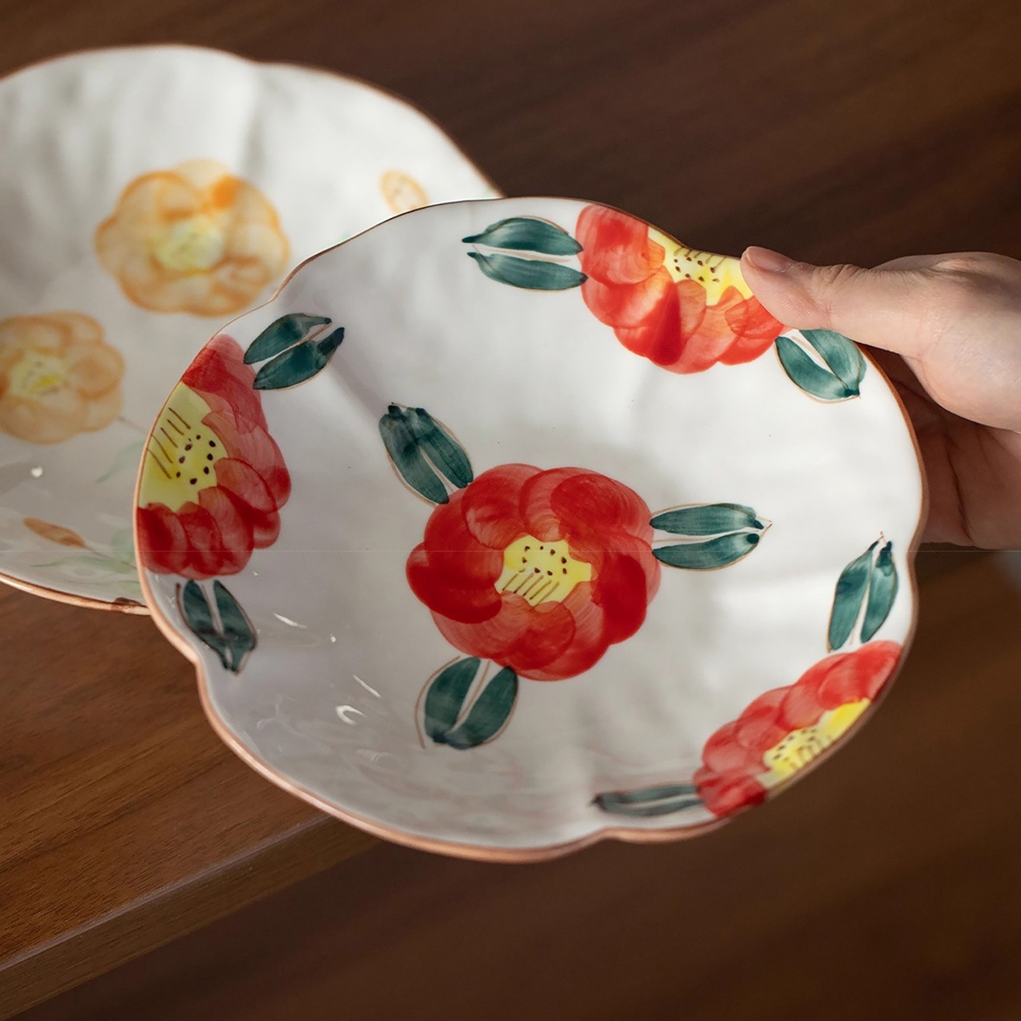 Assiette en céramique Minoyaki style campagne japonaise