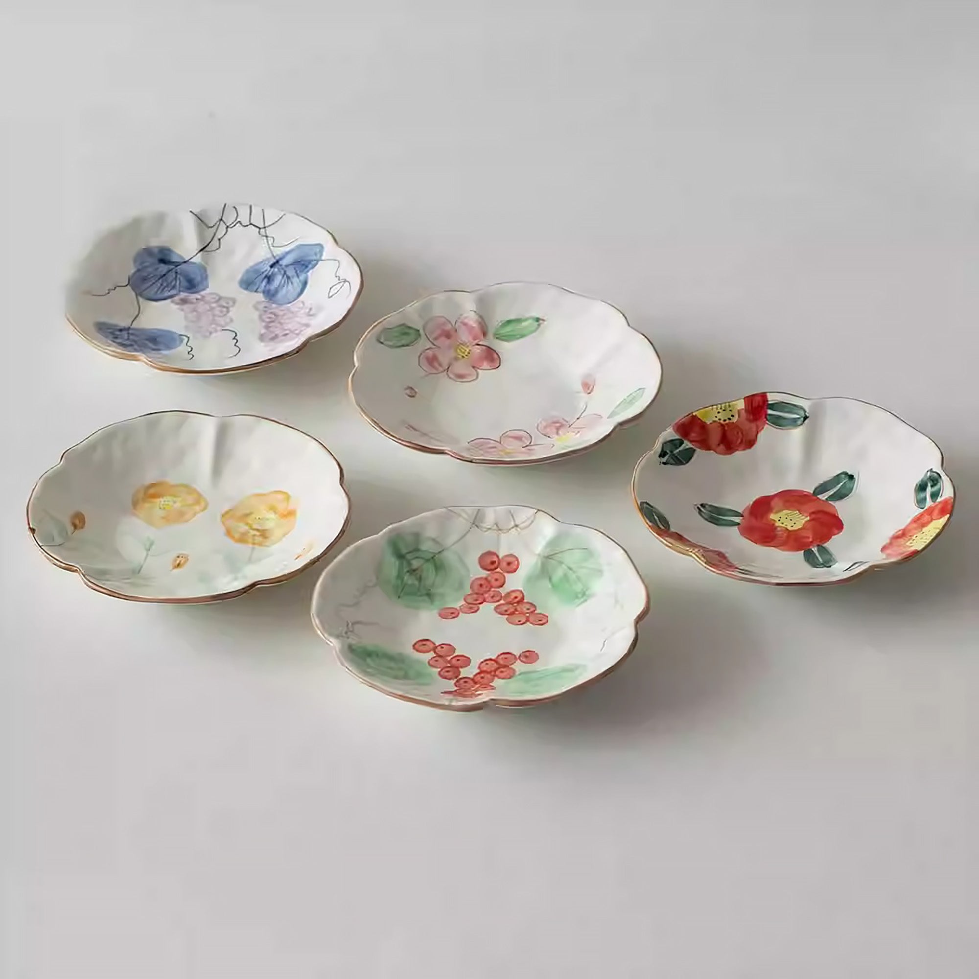 Assiette en céramique Minoyaki style campagne japonaise