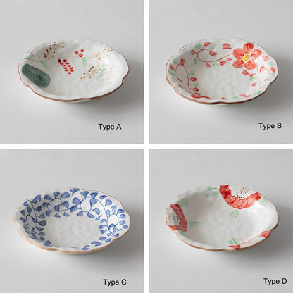 Assiette Minoyaki en forme fleur