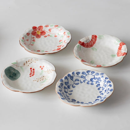 Assiette Minoyaki en forme fleur
