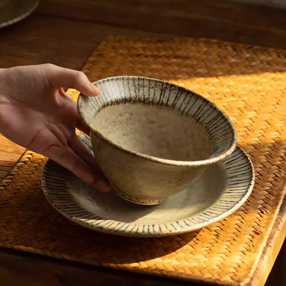 Vaisselle Mino-yaki motif “aiguilles de pin Tokusa”