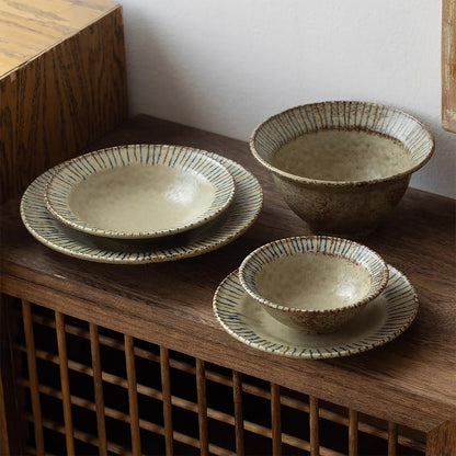 Vaisselle Mino-yaki motif “aiguilles de pin Tokusa”