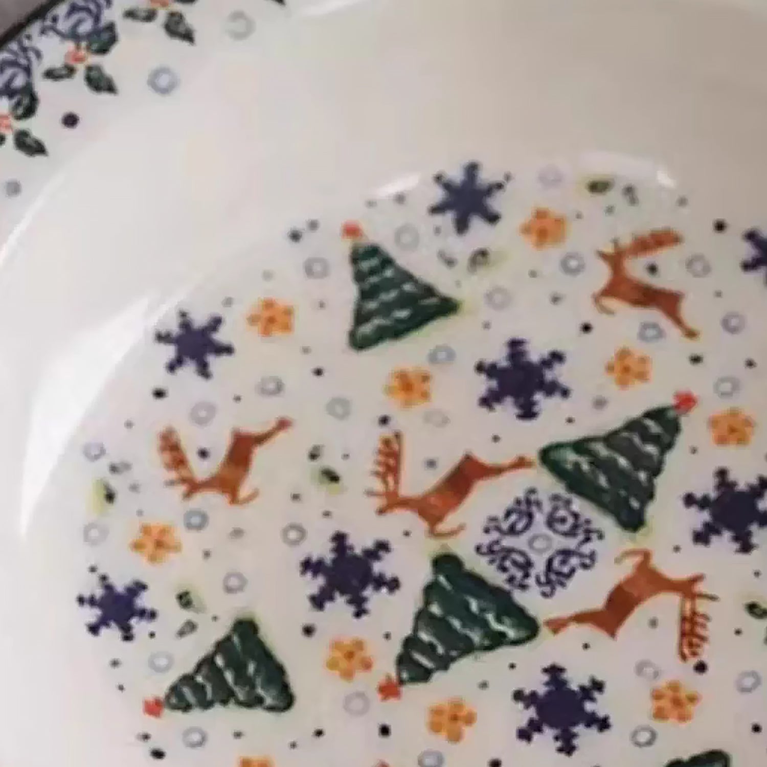 Assiette en céramique style vintage de Noël