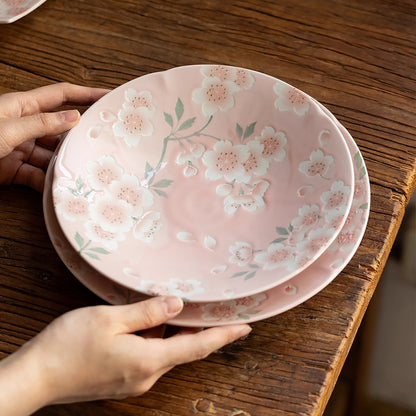 Assiette  avec motif romantique sakura