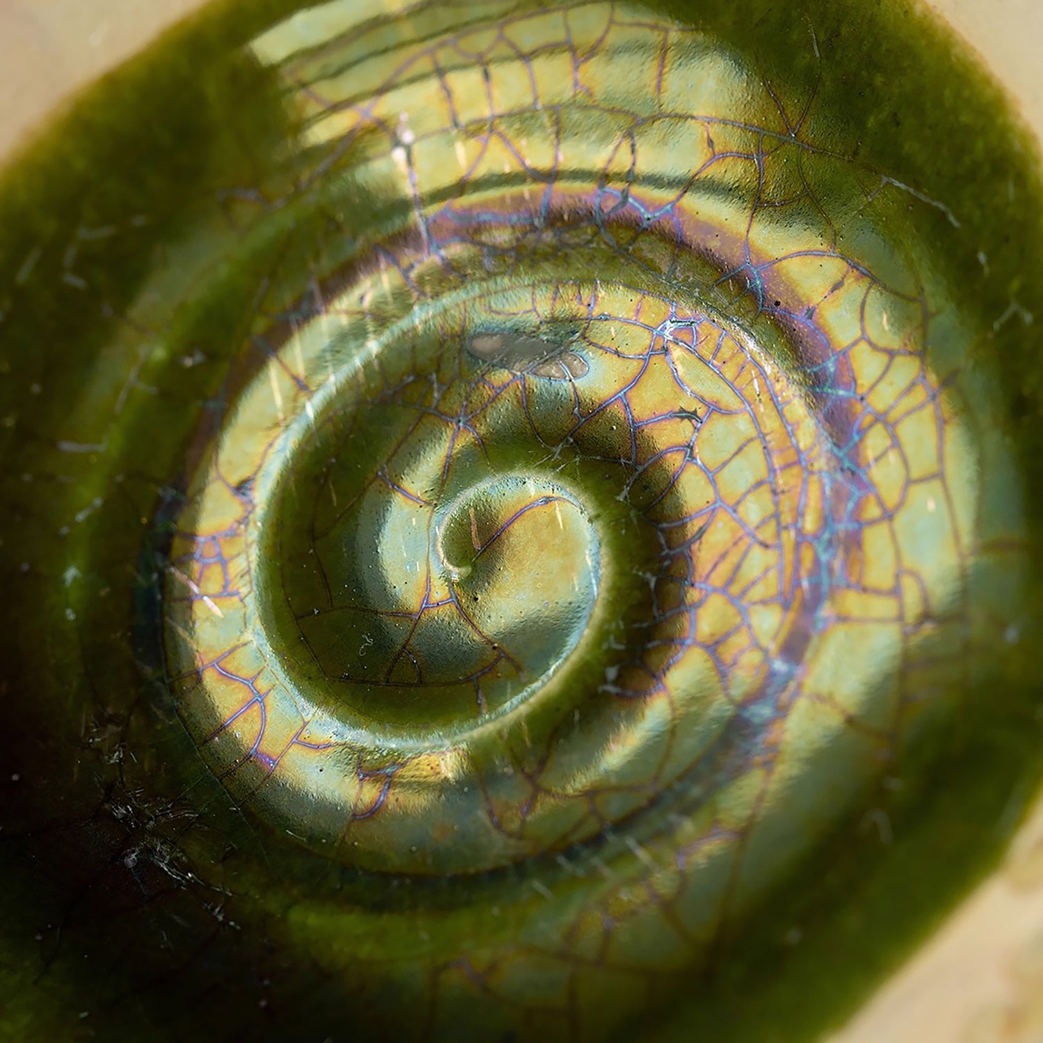 Assiette en céramique Setoyaki avec motifs floraux