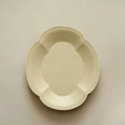 Assiette en forme de fleur begonia à effet cuisson four